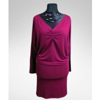 Sukienka Edith XXL nietoperz z dekoltem